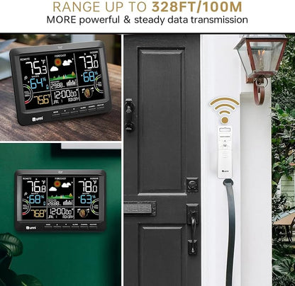 Weather Station Indoor Outdoor Thermometer Wireless, Home Atomic Clock - Image 6