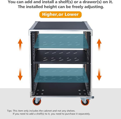 AV Gear Rack 8U Home Audio & Video Stage Stereo Equipment Storage Cabinet Stand - Image 3