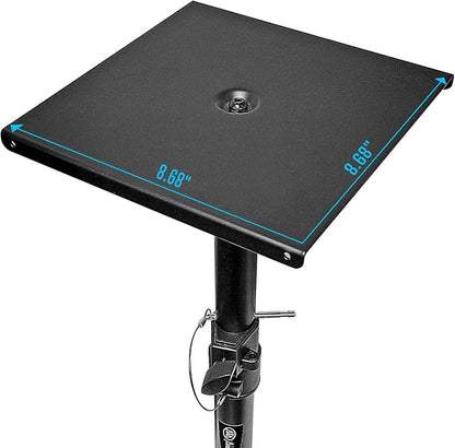AxcessAbles Studio Monitor Speaker Stands Pair. 80lb Capacity per Stand. - Image 3