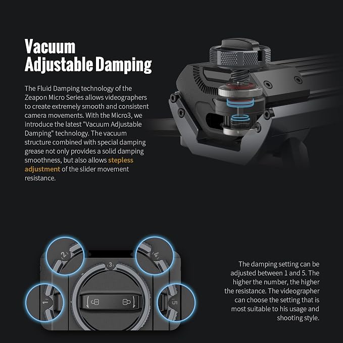 Zeapon Micro 3 E700 Double Distance Motorized Camera Slider, Compact Slider - Image 9