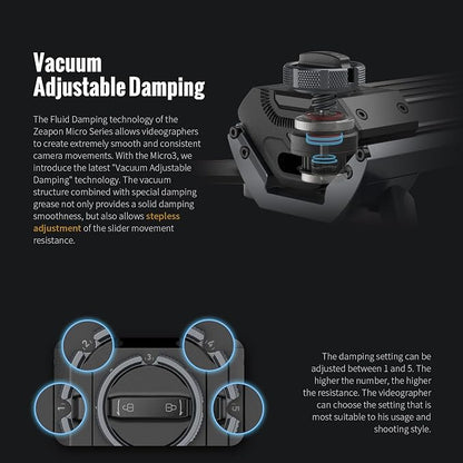 Zeapon Micro 3 E700 Double Distance Motorized Camera Slider, Compact Slider - Image 9