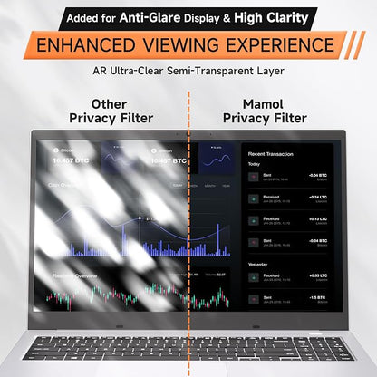 Nano Laptop Privacy Screen 13.3 Inch 16:10, No Glue Computer Monitor Privacy - Image 6