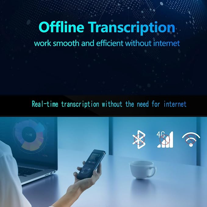 Offline AI Voice Recorder with Playback, Secure Digital Recorder with - Image 3