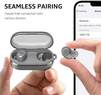 TOZO T10 Wireless Earbuds Bluetooth 5.3 Headphones, App Customize EQ, Ergonomic - Image 8