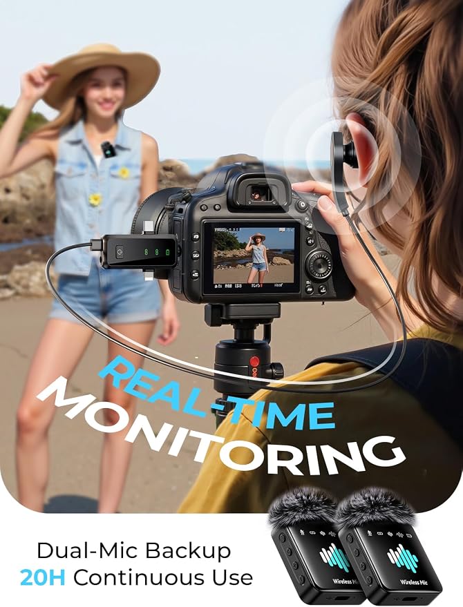 3-in-1 Microphone for iPhone: Wireless Lavalier Microphone for Camera & Android - Image 3
