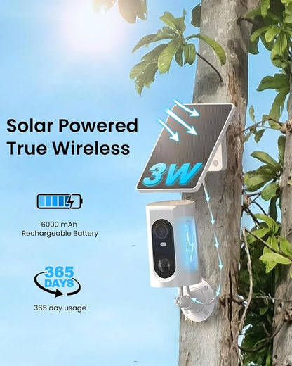 ANRAN 4G LTE Cellular Solar Security Camera Wireless Outdoor, 2K No WiFi Solar - Image 3