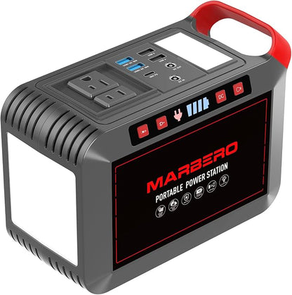 Portable Power Station 300W MARBERO 237Wh Camping Solar Generator Backup by MARBERO