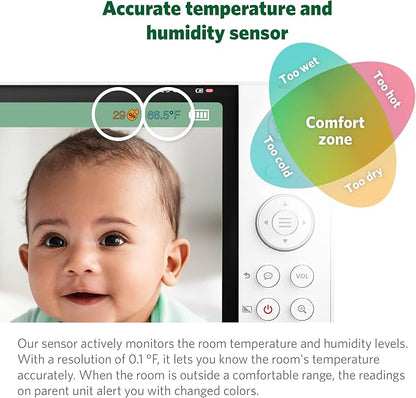 LeapFrog LF915-2HD Baby Monitor, 2 Cameras, 5” 720p Screen, 360° Pan-Tilt-Zoom - Image 16