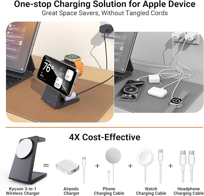 Foldable 3 in 1 Charging Station - Image 2
