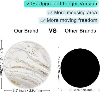 ITNRSIIET Round Mouse Pad with Stitched Edge Premium-Textured Waterproof - Image 3
