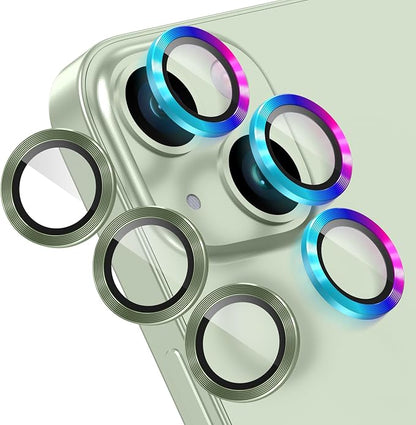 AGVEE 3+3 6 Pack for iPhone 15 6.1" / 15 Plus 6.7" Camera Lens Cover Protector by AGVEE
