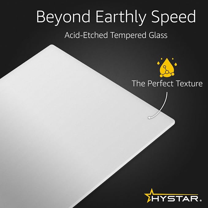 Hystar Aether Glass Gaming Mousepad | Micro-Etched Tempered Glass | Quiet - Image 2