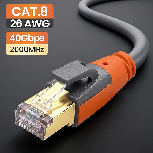 Cat 8 Ethernet Cable 6ft, High Speed LAN Cables 40Gbps 2000MHz Shielded - Image 3