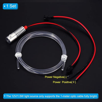 PATIKIL 3mm 1m PMMA Side Glow Fiber Optic Cable Kit, - Image 4