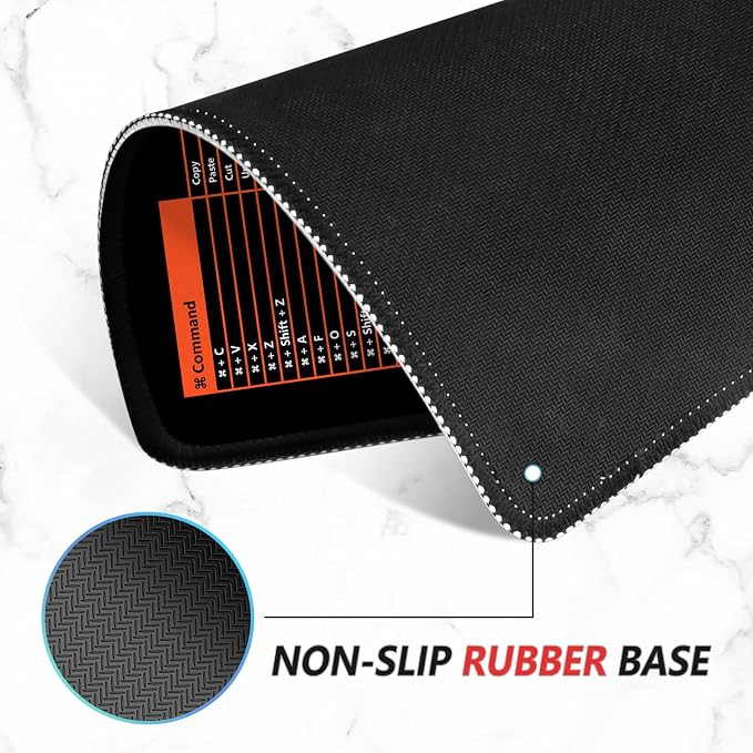 ITNRSIIET Mouse Pad Non-Slip Rubber Base Smooth Surface Stitched Edges - Image 3