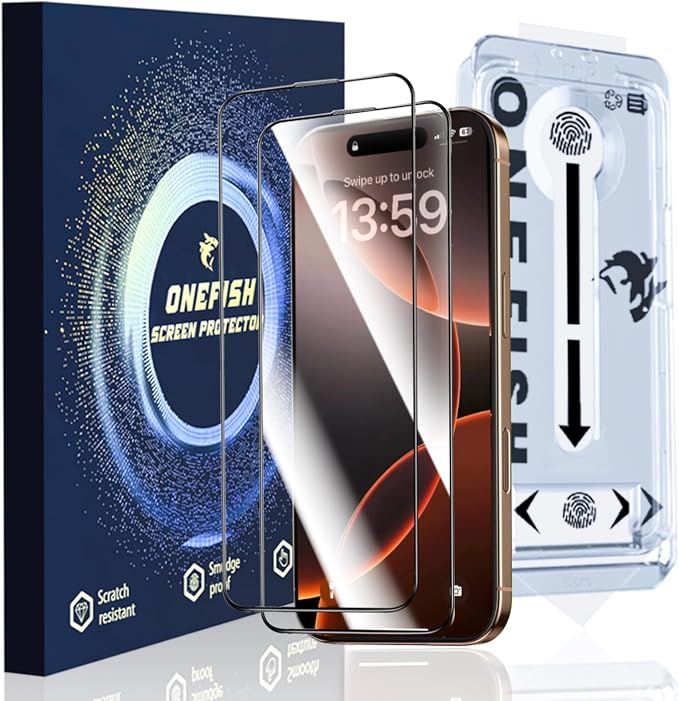 OneFish Full Edge Coverage Tempered Glass Screen Protector by OneFish