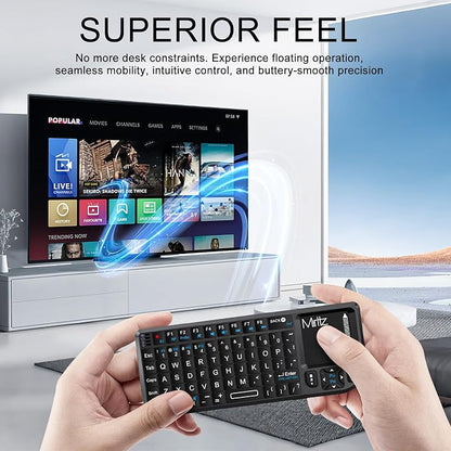 Mini Wireless Keyboard with Touchpad, 2.4GHz USB Dongle & Bluetooth Dual Mode - Image 3