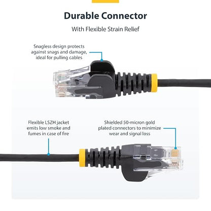 StarTech.com 7ft Blue Slim CAT6 Ethernet Cable, Snagless RJ45, 28AWG Pure Bare - Image 3