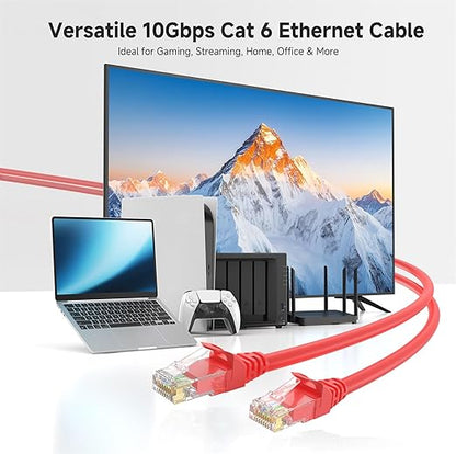 Cable Matters 10Gbps 5-Pack Snagless Cat 6 Ethernet Cable - 7ft - Image 2