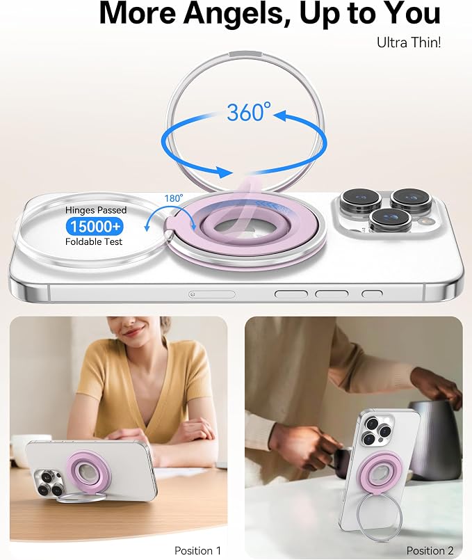 Magnetic Phone Grip for MagSafe Ring Holder, Two-Sided Magnets Phone Ring Grip - Image 6