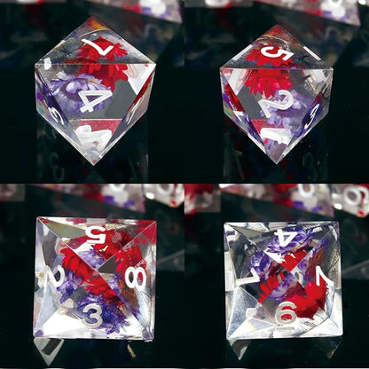 Haxtec Flower DND Dice Set Sharp Edge Dice - Image 5