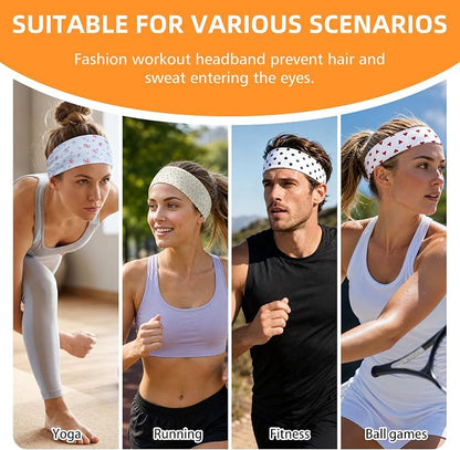 8PCS Summer-Exclusive Non Slip Sports Elastic Soft Running Fashion Headbands - Image 6