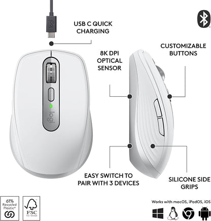 Logitech MX Anywhere 3S Compact Wireless Mouse, Fast Scrolling, 8K DPI - Image 7