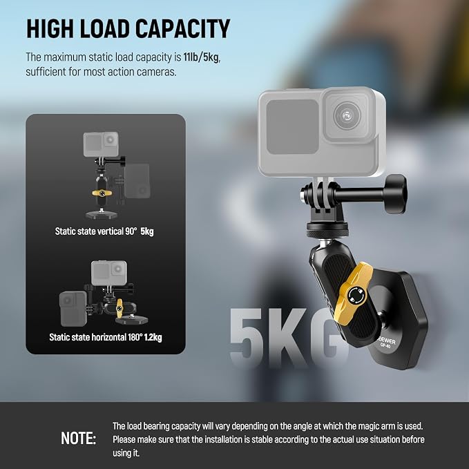 Neewer Magnetic Action Camera Car Mount Kit - Image 5