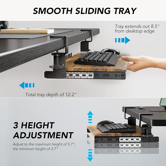AX WABER Keyboard Tray Under Desk Pull Out - Image 5