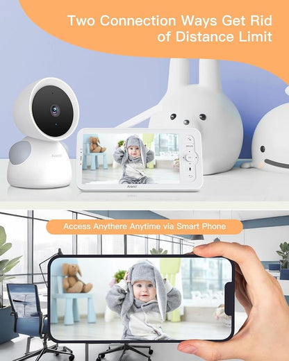 ARENTI Baby Camera Monitor, 2K/3MP WiFi 6, Smartphone App, Super Night Vision - Image 4