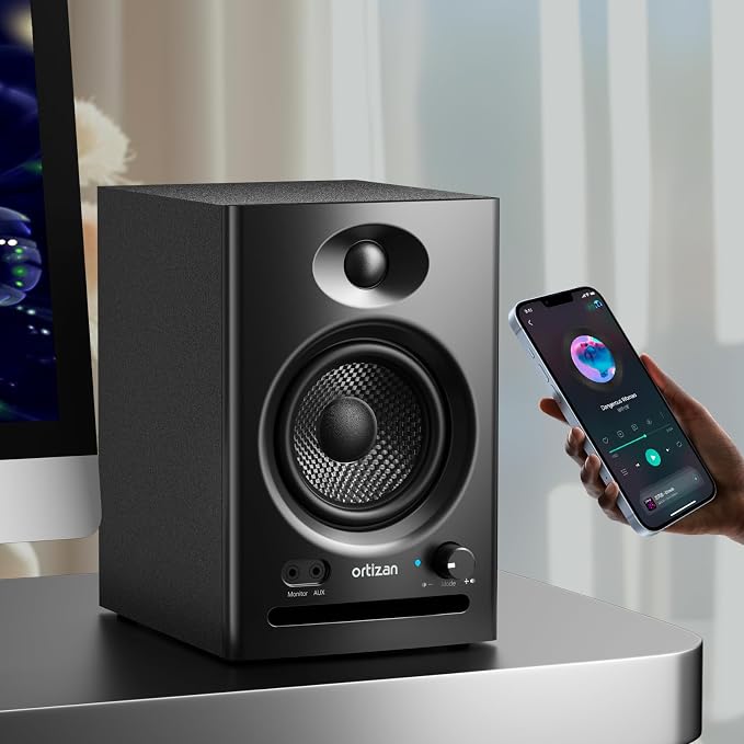 Ortizan C7 Dual-Mode 2.0 Studio Monitors, Active Monitor Speakers - Image 3