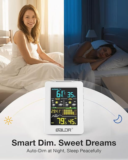 BALDR Weather Station with 1H & 12H Dual Forecast, Rechargeable USB Powered - Image 7