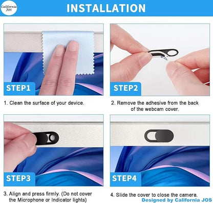 9 Pack 0.03 inch Ultra Thin Webcam Cover Slide Camera Blocker Protect Your - Image 3
