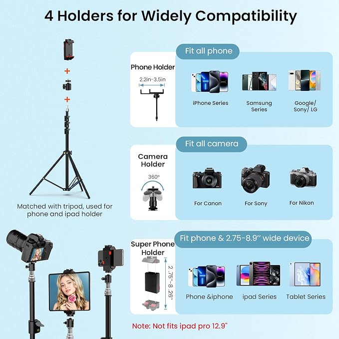 18" Large Ring Light with 60" Tripod Stand - Image 6
