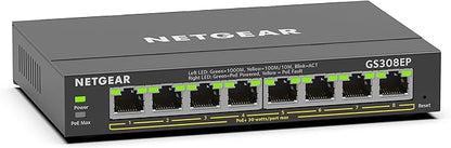 NETGEAR 8 Port PoE Gigabit Ethernet Easy Smart Managed Essentials Switch - by NETGEAR