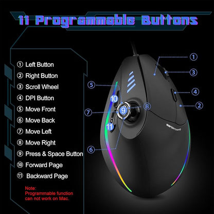 TRELC Gaming Mouse with 5 D Rocker, Ergonomic Mouse with 10000 DPI/11 - Image 6