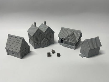 Paintable Tabletop Miniature Little Town Building Terrains Compatible - 18mm - Image 7