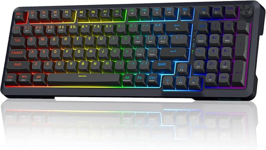 Redragon Wireless Mechanical Keyboard, 3 Mode Gasket Mounted RGB Gaming Keyboard by REDRAGON