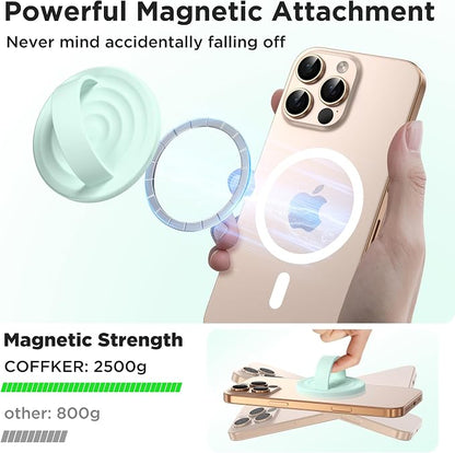 Magnetic Phone Ring Grip Holder, Silicone Finger Loop Grip, Compatible - Image 3