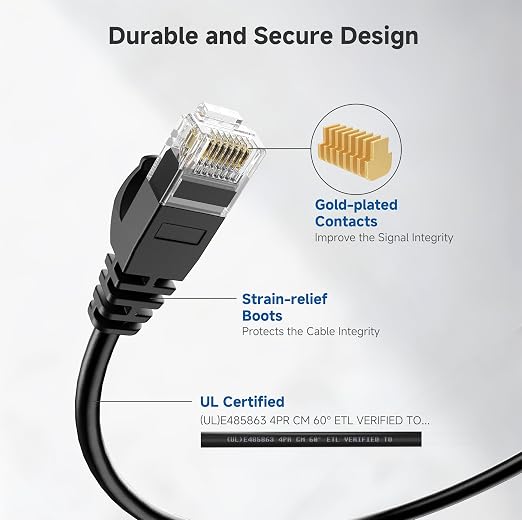 Cable Matters 10Gbps Snagless Cat 6 Ethernet Cable - 50ft - Image 5