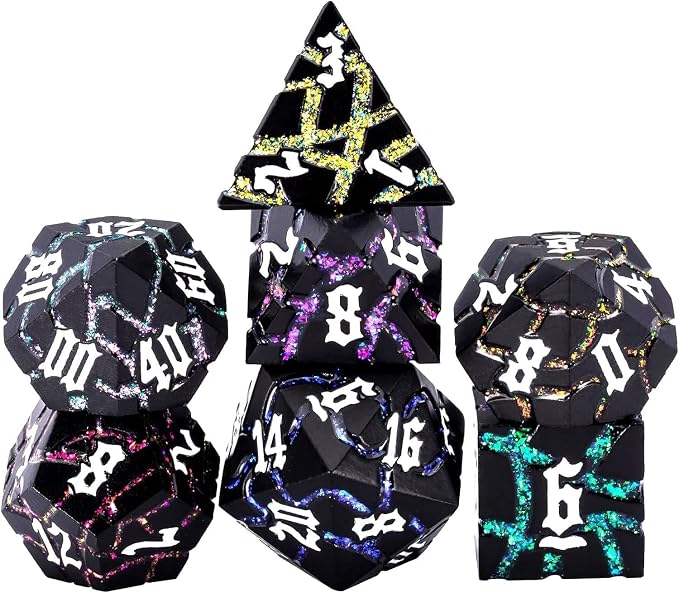 Dice Set D&D, Dungeons and Dragons Metal Dice Set by Maywin