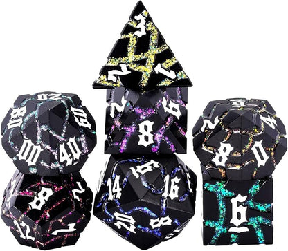 Dice Set D&D, Dungeons and Dragons Metal Dice Set by Maywin