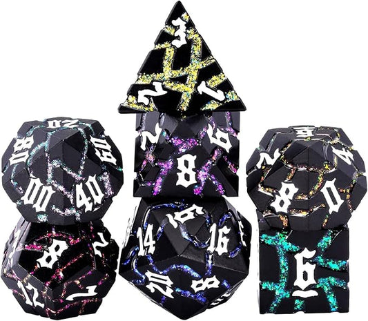 Dice Set D&D, Dungeons and Dragons Metal Dice Set by Maywin