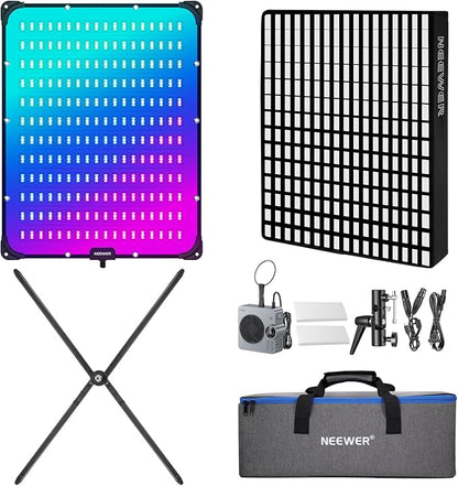 NEEWER Pro 200W Flexible LED Video Light, Studio RGB Panel Light Mat Kit by Neewer