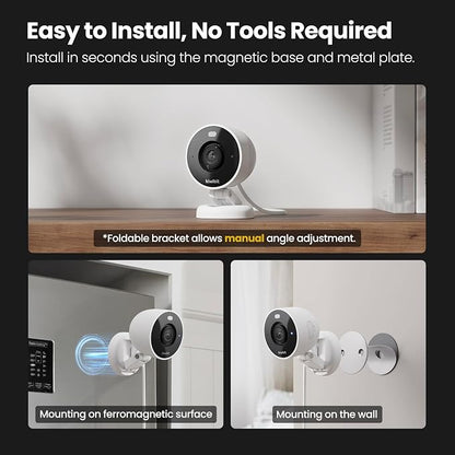 Kiwibit 2K Security Camera Indoor/Outdoor, Pet Camera, Baby Monitor, Magnetic - Image 2
