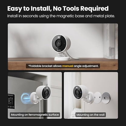Kiwibit 2K Security Camera Indoor/Outdoor, Pet Camera, Baby Monitor, Magnetic - Image 2