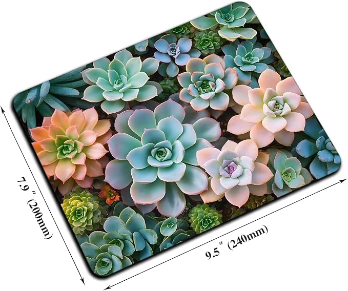 Mouse Pad, Cute Succulent Plants Mouse Pads - Image 2