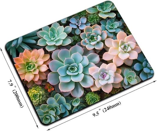Mouse Pad, Cute Succulent Plants Mouse Pads - Image 2