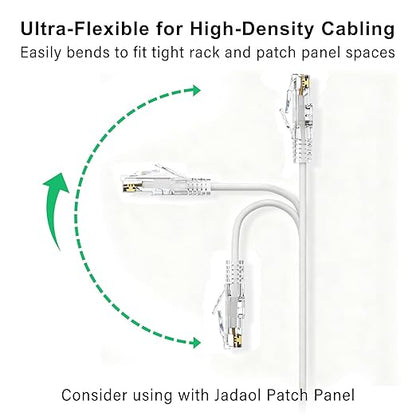Jadaol UL Listed Patch Cables Cat 6a / Cat 6 3 ft 24-Pack, 10Gbps 550MHz Slim - Image 2