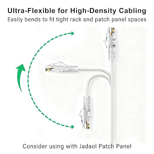 Jadaol UL Listed Patch Cables Cat 6a / Cat 6 3 ft 24-Pack, 10Gbps 550MHz Slim - Image 2